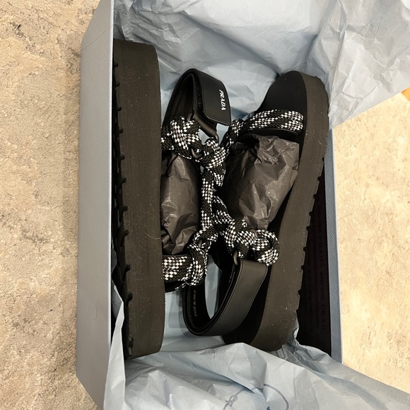 NEW Prada Women’s Canvas Sports Sandals - Picture 4 of 7
